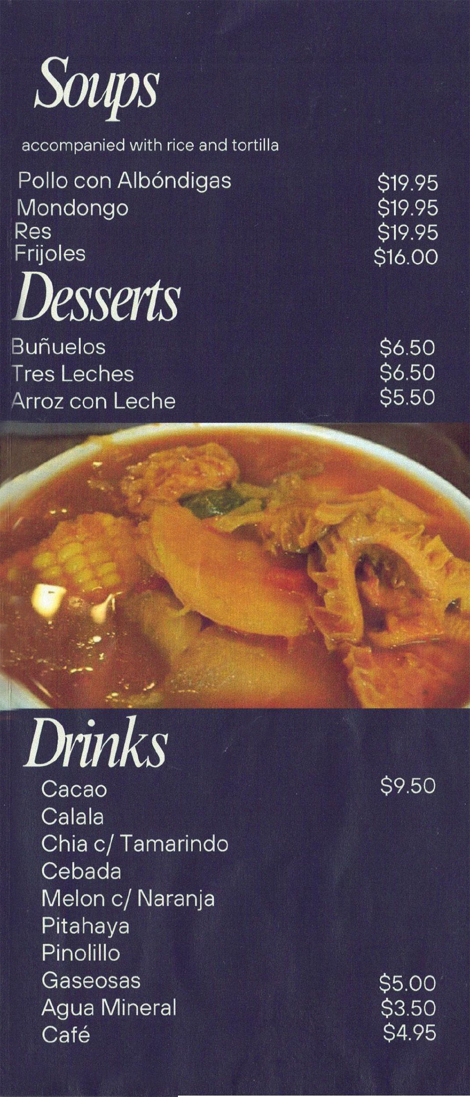 Tres Leches Nicaragua Food